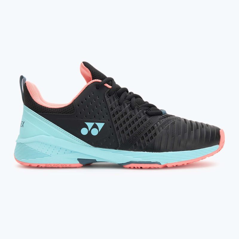 Scarpe da tennis da uomo YONEX Sonicage 3 CL nero/azzurro 2