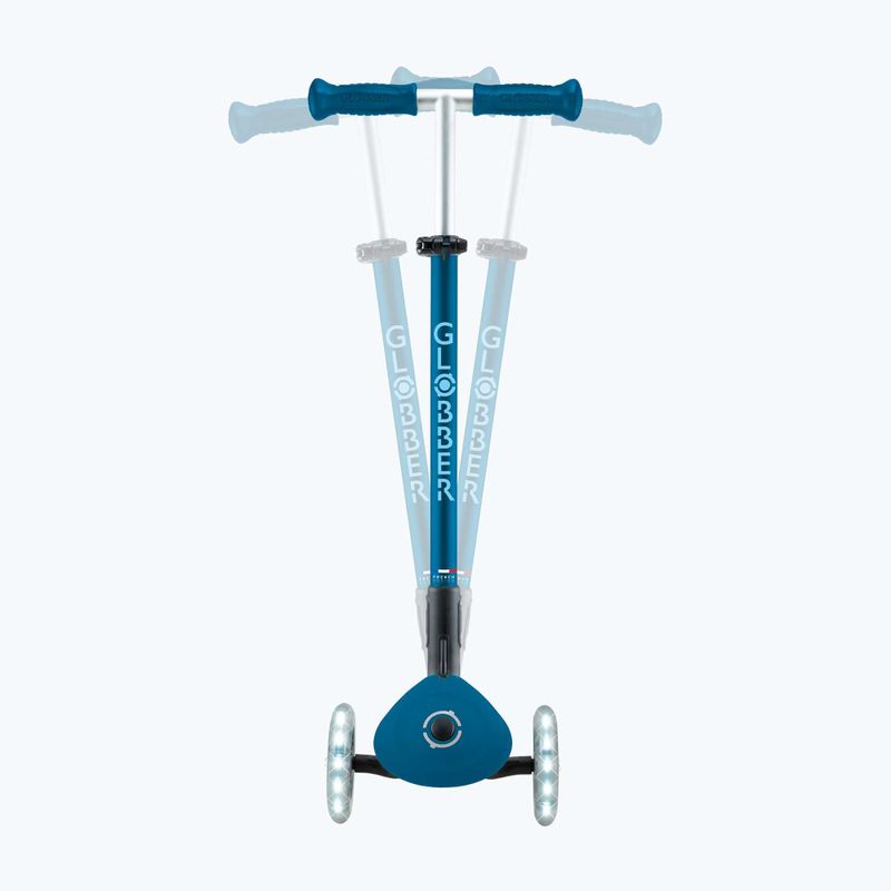 Globber Primo pieghevole Plus Lights triciclo scooter blu benzina per bambini 9
