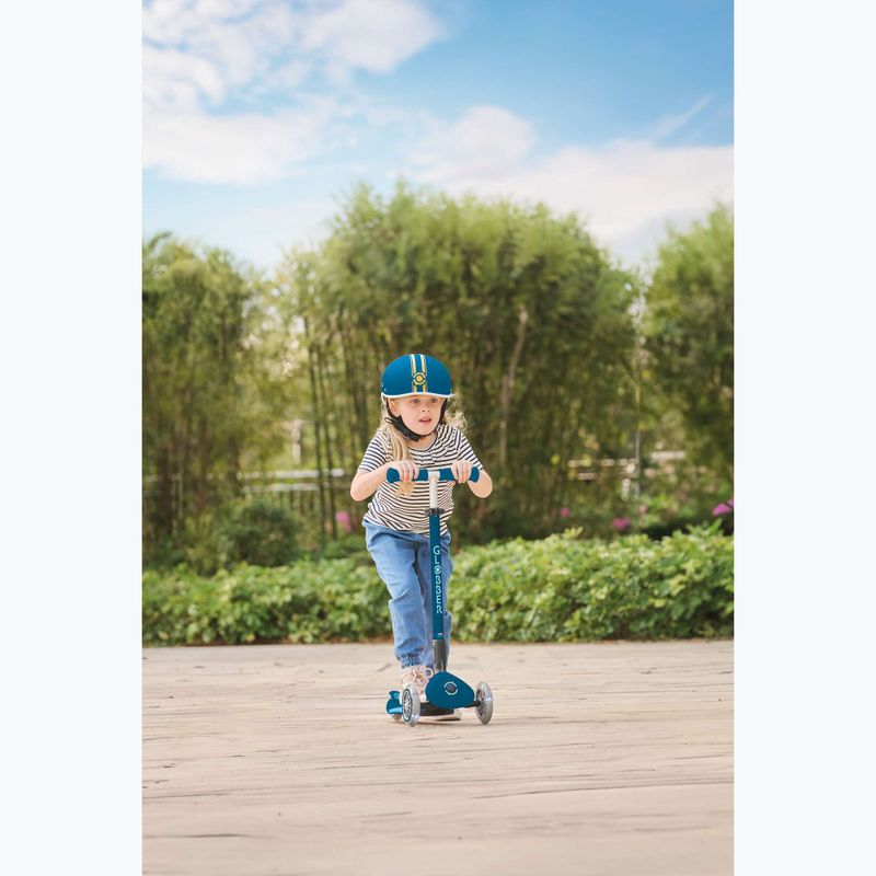 Globber Primo pieghevole Plus Lights triciclo scooter blu benzina per bambini 10