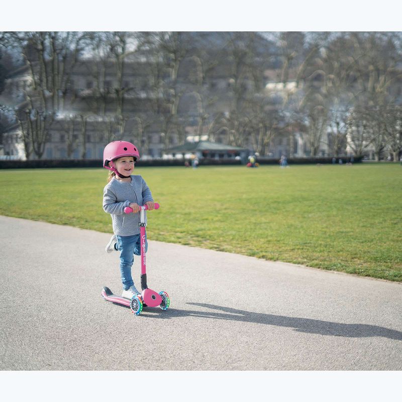 Monopattino a tre ruote per bambini Globber Primo Foldable Lights fuchsia 15
