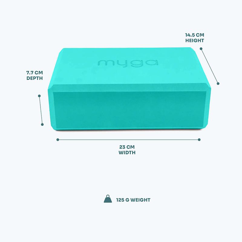 Blocco yoga Myga Foam Block turquoise 3