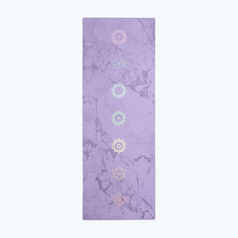 Set yoga Myga Chakra Yoga Set mat + block + purple strap 4