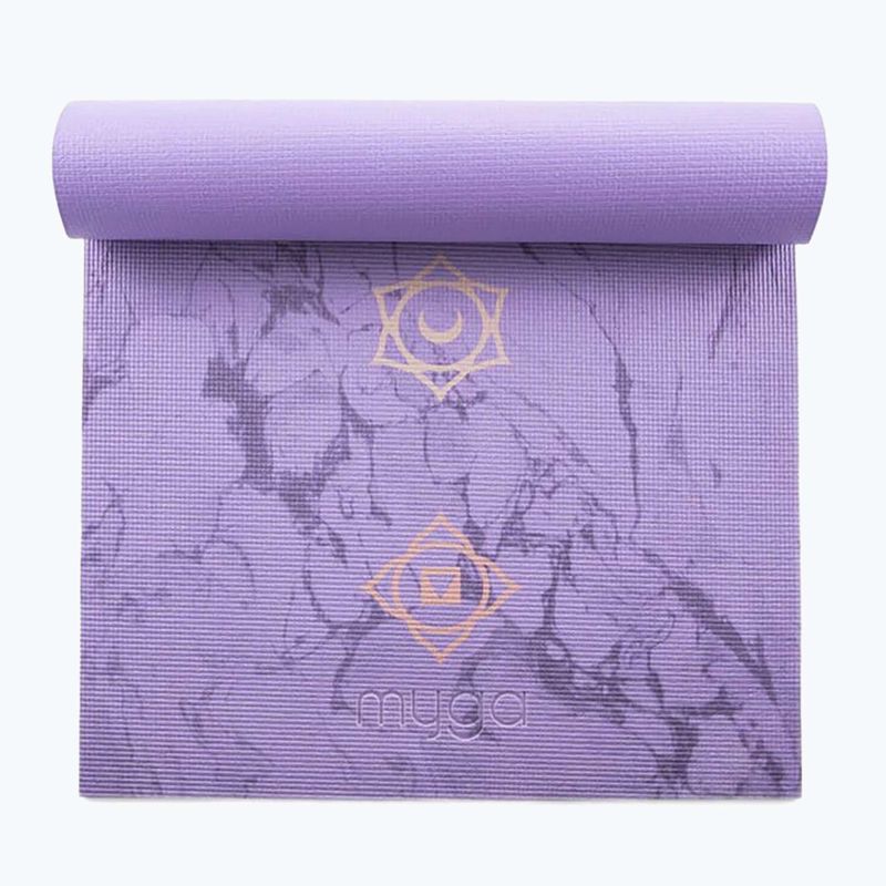 Set yoga Myga Chakra Yoga Set mat + block + purple strap 5
