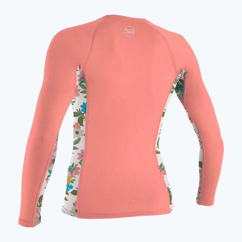 Nuoto donna manica lunga O'Neill Side Print Rash Guard desert flower/cara floral 2
