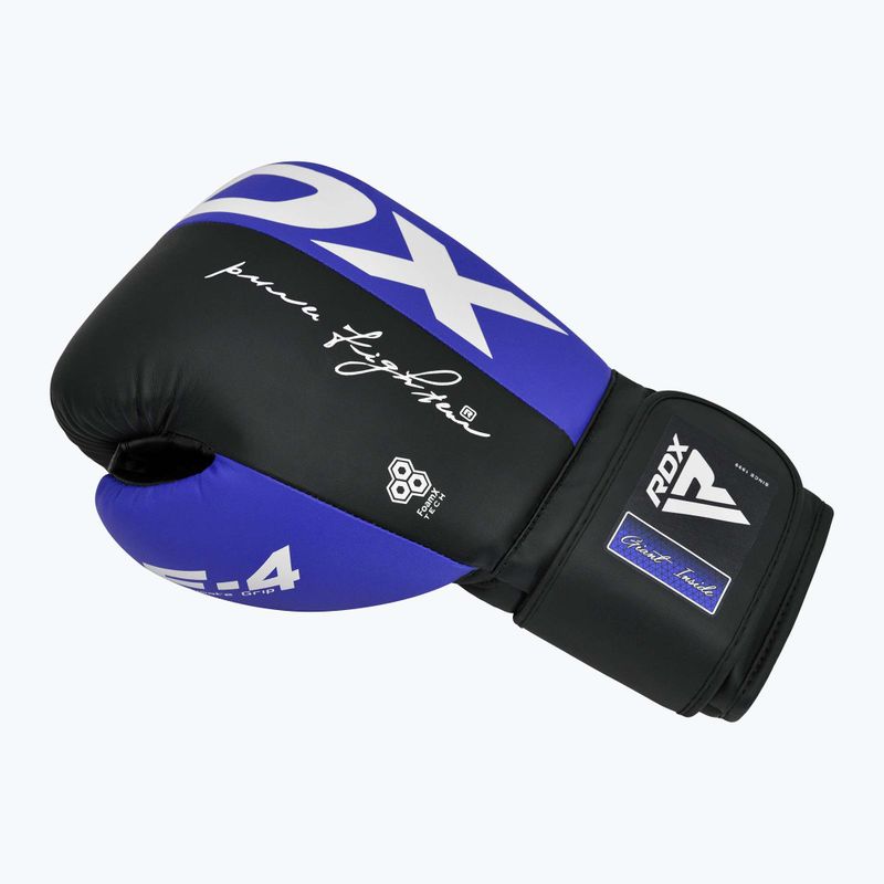 Guanti da boxe RDX REX F4 blu/nero 3