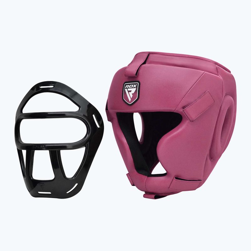 Casco da boxe RDX Guard Grill T1 rosa 4