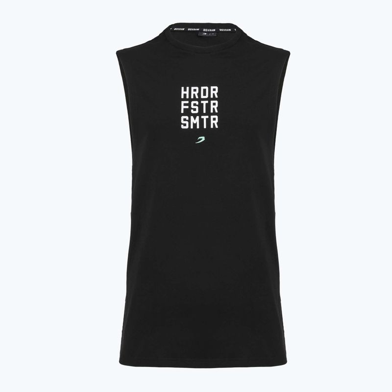 T-shirt da uomo Boxraw HRDR FSTR SMTR Muscle Tank Black 7