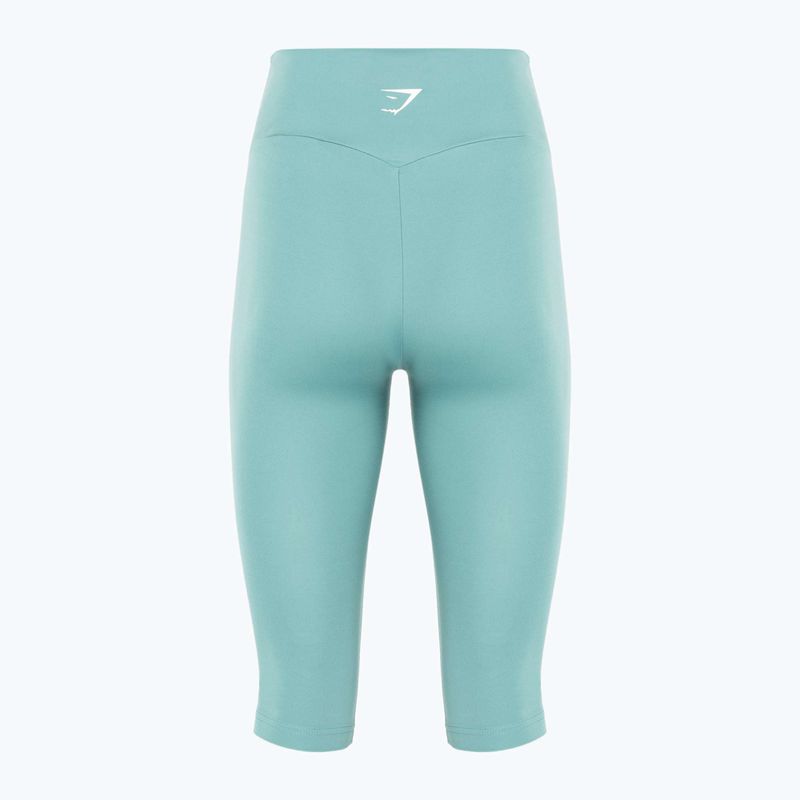 Leggings donna Gymshark Training Cropped verde acqua 2