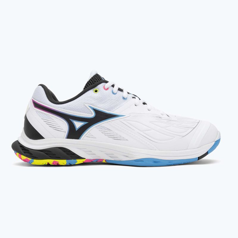 Mizuno Wave Fang 2 scarpa da badminton bianco/rosa tetra/tutto all'estero 2