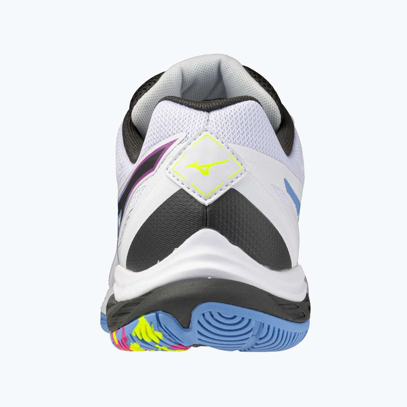 Mizuno Wave Fang 2 scarpa da badminton bianco/rosa tetra/tutto all'estero 10