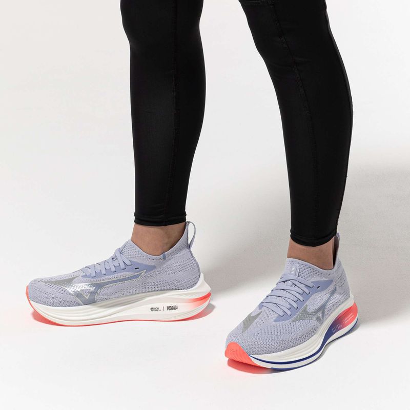 Scarpe da corsa Mizuno Neo Zen da donna blu islandese/argento/corallo brillante 8