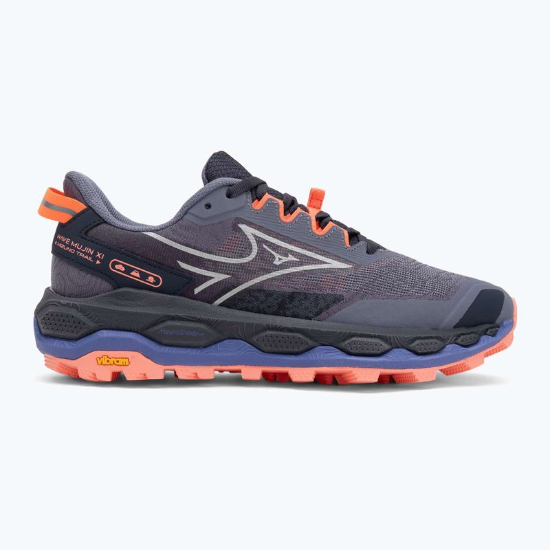 Scarpe da corsa da donna Mizuno Wave Mujin 11 blu granito/argento/corallo brillante 2