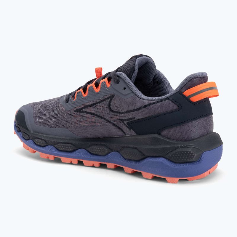 Scarpe da corsa da donna Mizuno Wave Mujin 11 blu granito/argento/corallo brillante 3