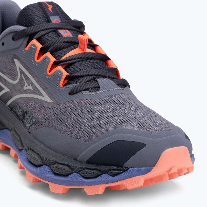 Scarpe da corsa da donna Mizuno Wave Mujin 11 blu granito/argento/corallo brillante 7