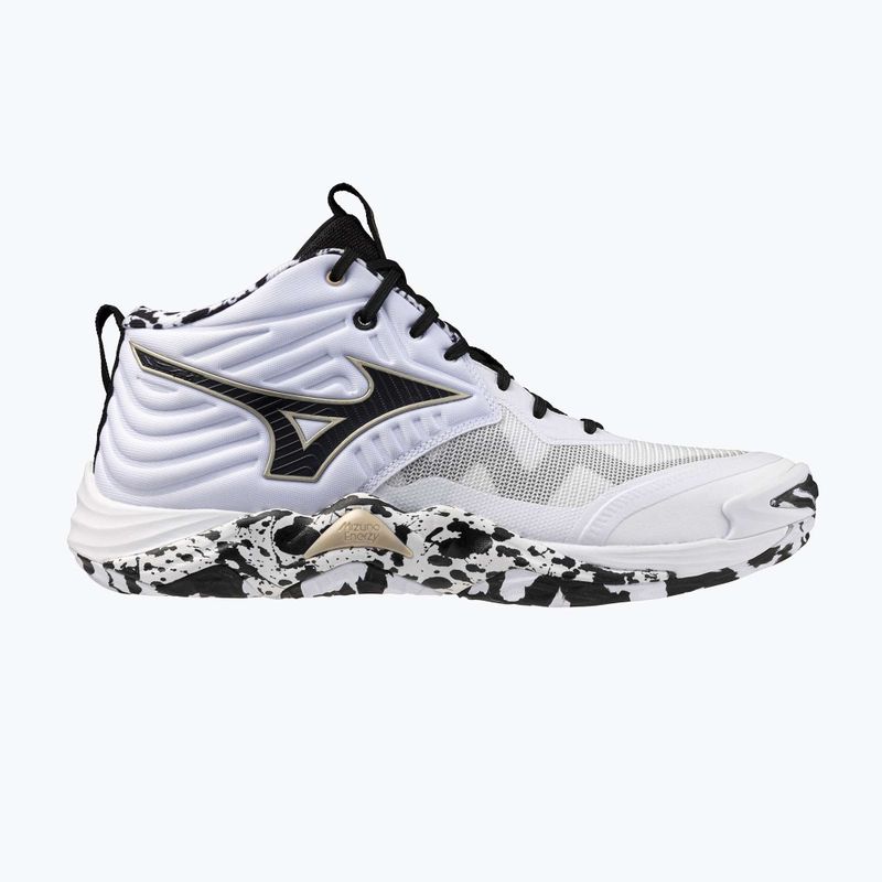 Scarpe da pallavolo Mizuno Wave Momentum Elite Mid white/black/gold 8