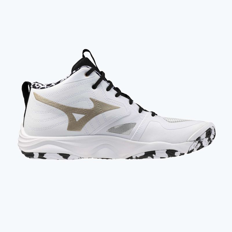 Scarpe da pallavolo Mizuno Wave Momentum Elite Mid white/black/gold 9