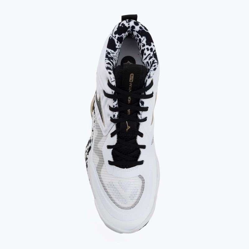 Scarpe da pallavolo Mizuno Wave Momentum Elite Mid white/black/gold 5