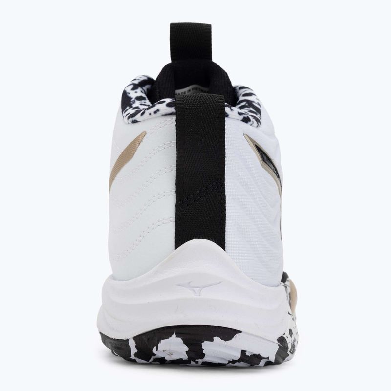 Scarpe da pallavolo Mizuno Wave Momentum Elite Mid white/black/gold 6