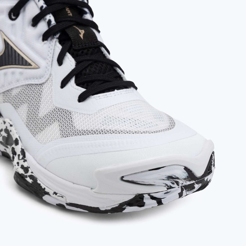 Scarpe da pallavolo Mizuno Wave Momentum Elite Mid white/black/gold 7