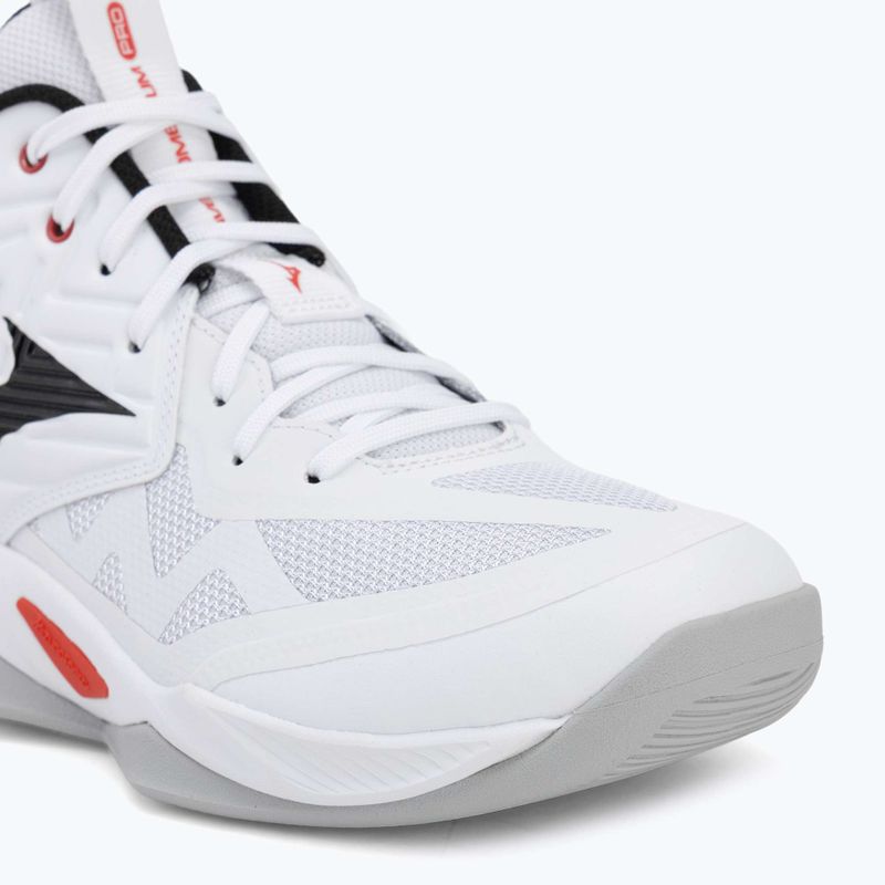 Scarpe da pallavolo Mizuno Wave Momentum Pro Mid white/black/fiery red 7