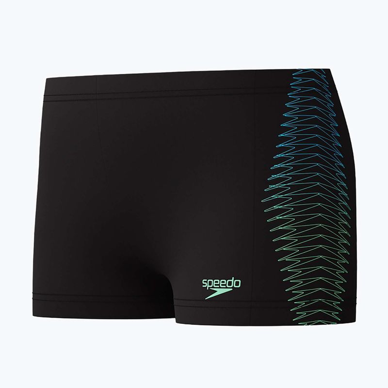 Boxer da nuoto per bambini Speedo Plastisol Placement Aquashort black/alfalfa green 3