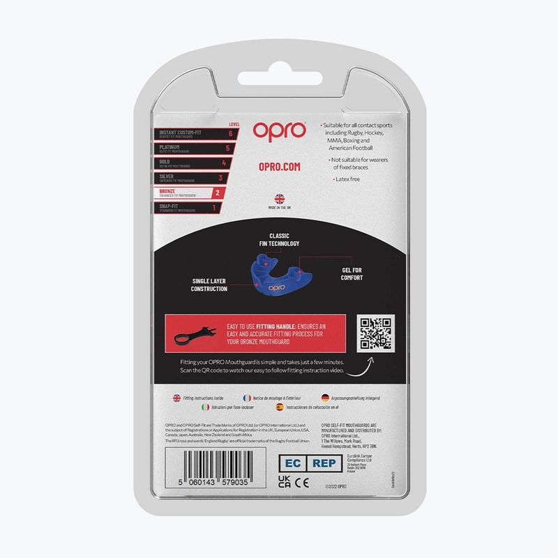 Protezione della mascella Opro Bronze GEN5 blu 3