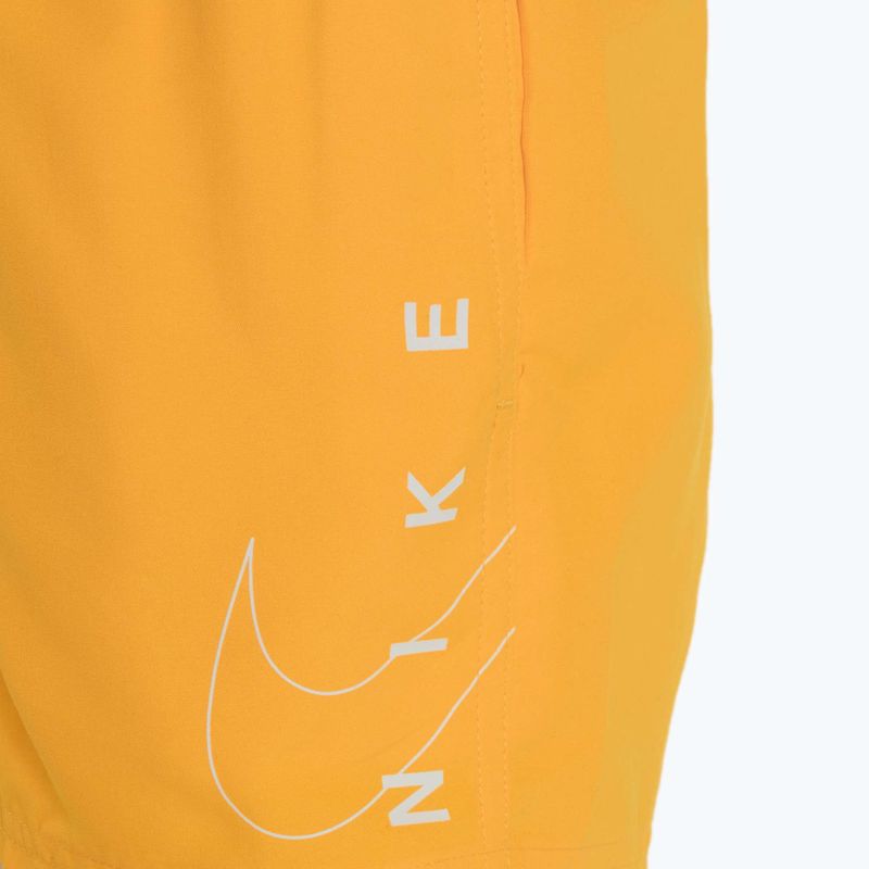 Pantaloncini da bagno Nike Split Logo 4" Volley laser arancione per bambini 3