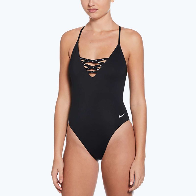 Costume intero da donna Nike Sneakerkini 2.0 Crossback nero 4