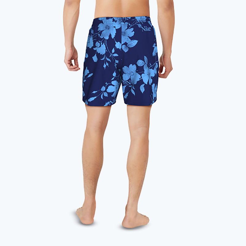 Pantaloncini da bagno Nike Fine Floral 7" Volley da uomo, mezzanotte marina 3