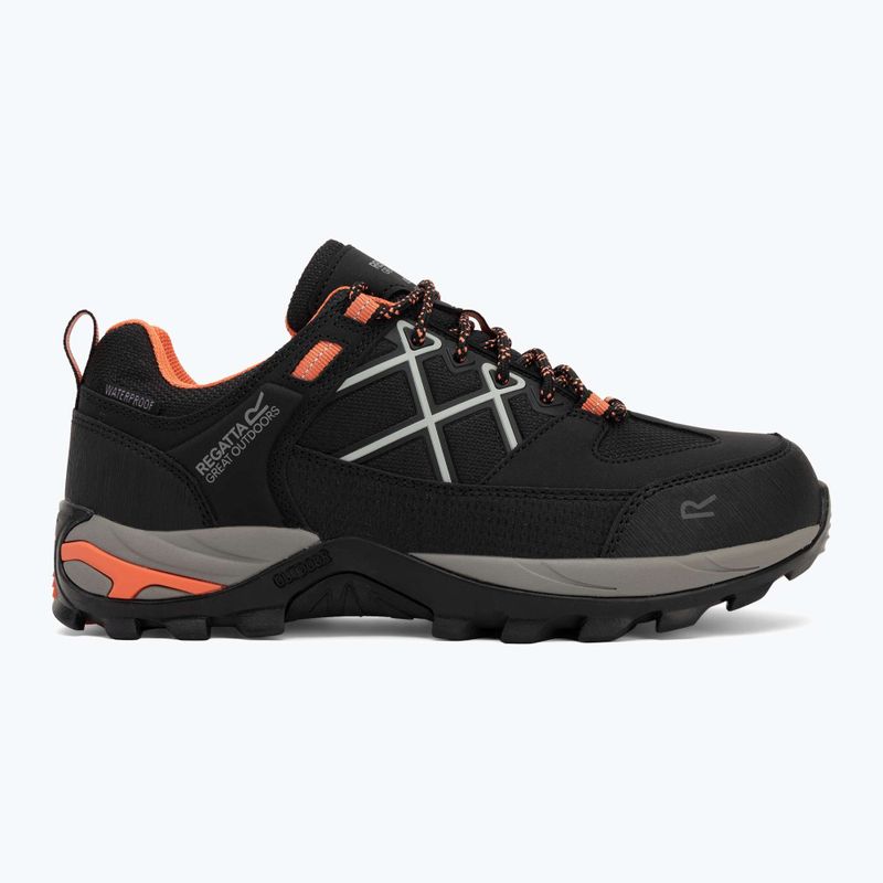Stivali da trekking da donna REGATTA Samaris III Low nero/satsuma 2