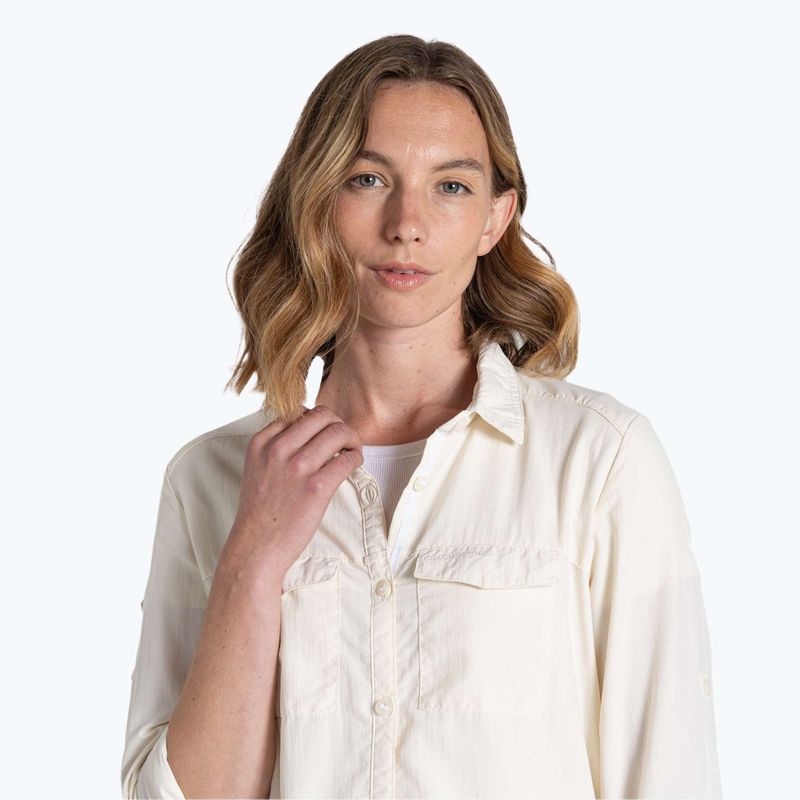 Camicia Craghoppers NosiLife Adventure a maniche lunghe III da donna per il trekking al sale marino 4