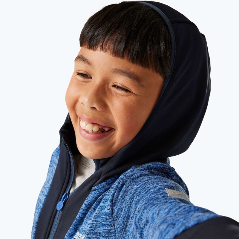 Felpa con cappuccio in pile per bambini REGATTA Dissolver X olympian blue/navy 5