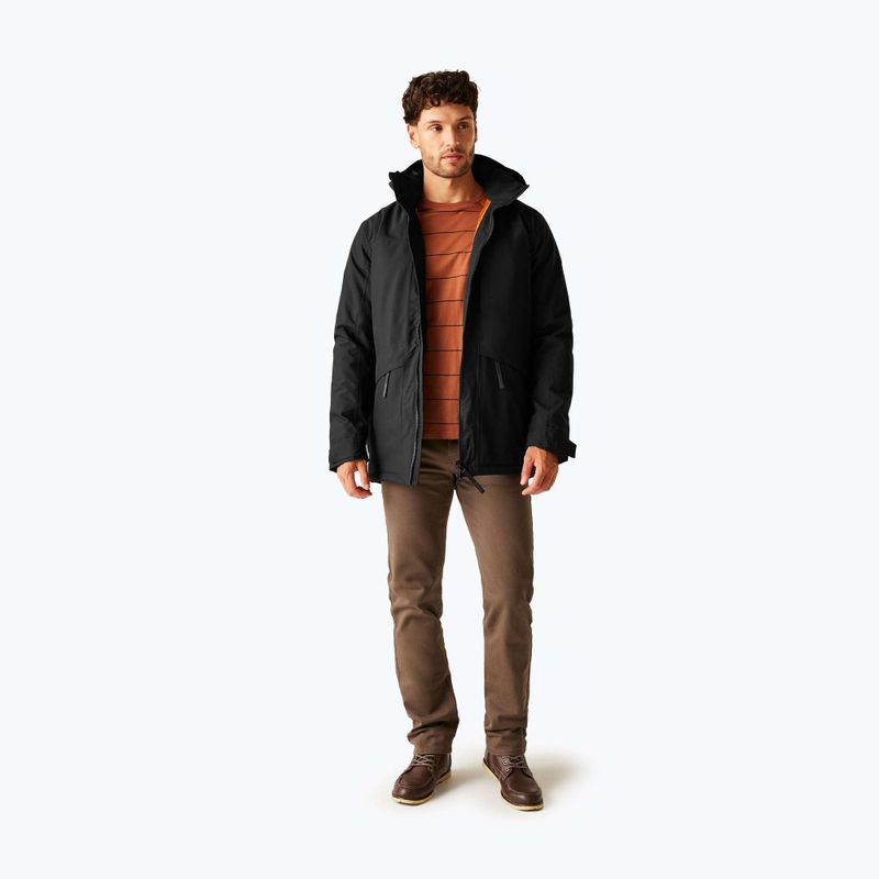 Giacca impermeabile uomo Regatta Balaton black/pumpkin spice 2