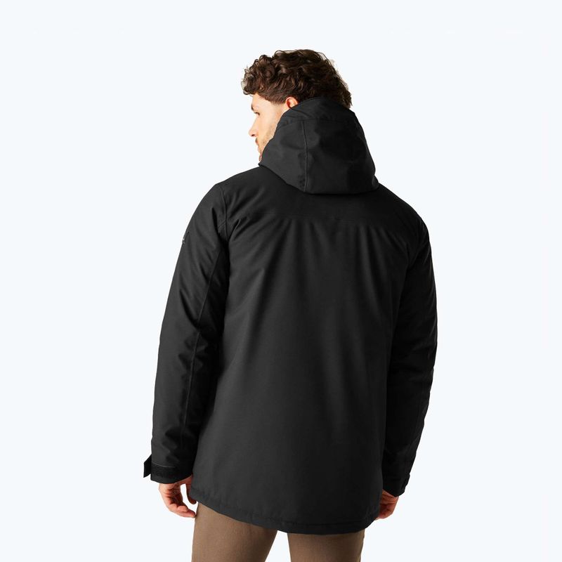 Giacca impermeabile uomo Regatta Balaton black/pumpkin spice 3