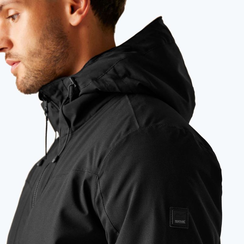 Giacca impermeabile uomo Regatta Balaton black/pumpkin spice 5