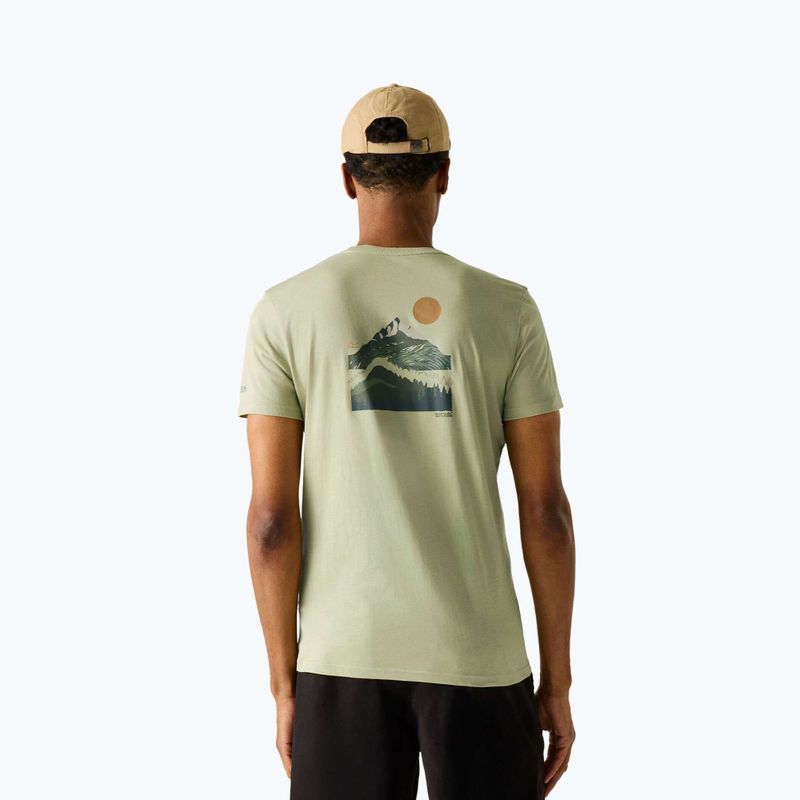 Maglietta da trekking da uomo REGATTA Breezed light sage 3