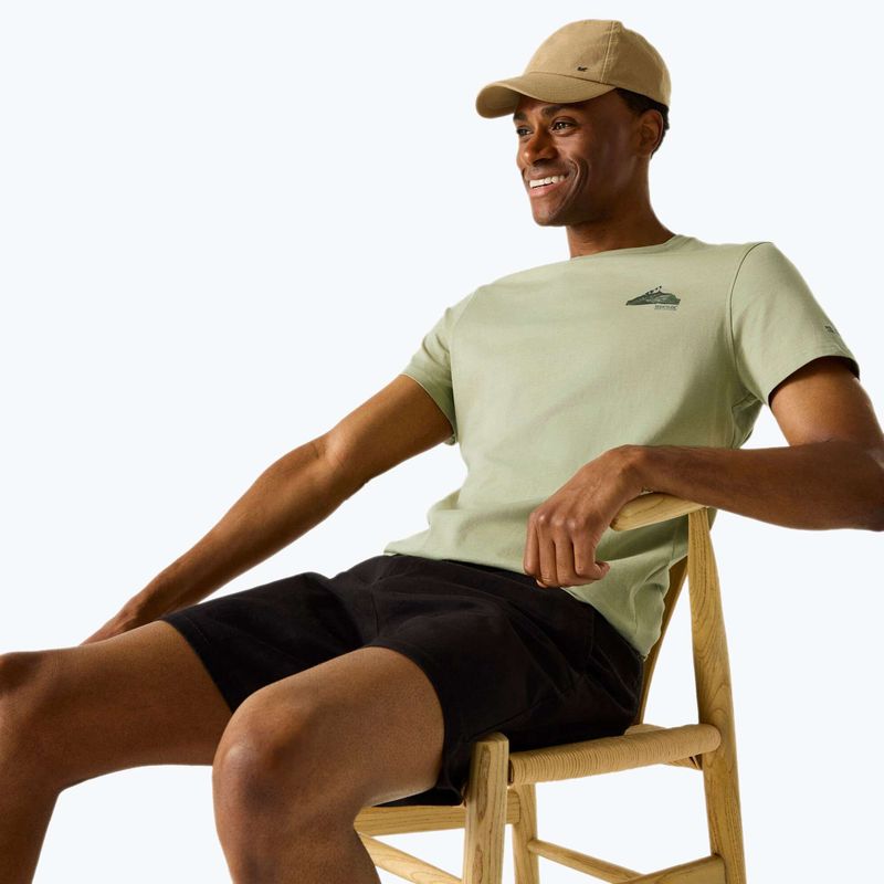 Maglietta da trekking da uomo REGATTA Breezed light sage 4
