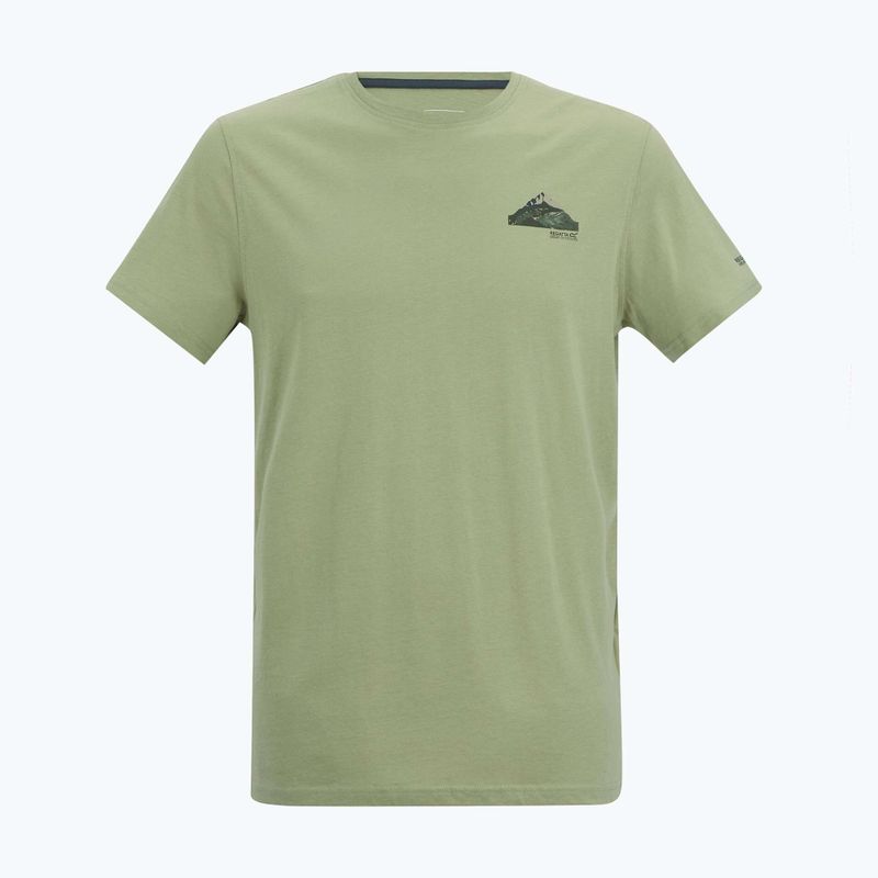 Maglietta da trekking da uomo REGATTA Breezed light sage 5