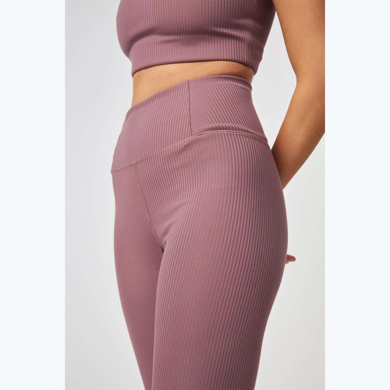 Girlfriend Collective Leggings da allenamento da donna a costine color peltro 5