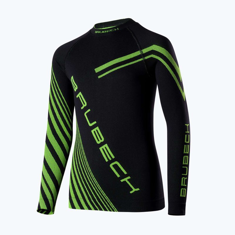 Set intimo termico per bambini Brubeck Dry Junior black/neon 2