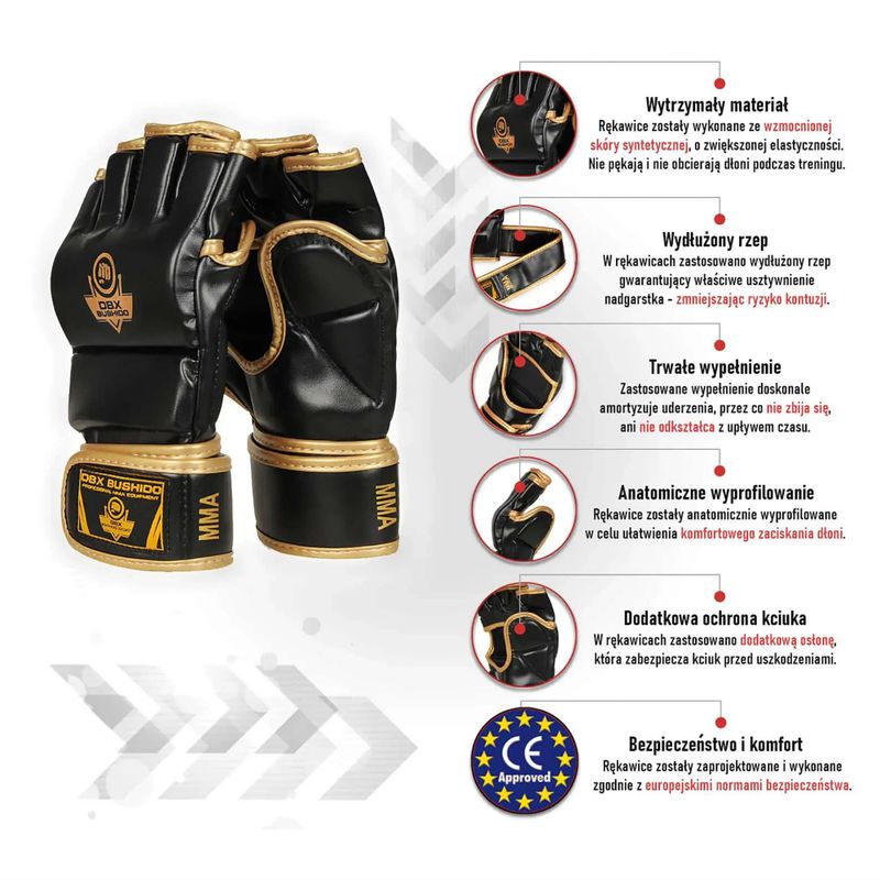 DBX BUSHIDO guanti da presa neri E1V8 9