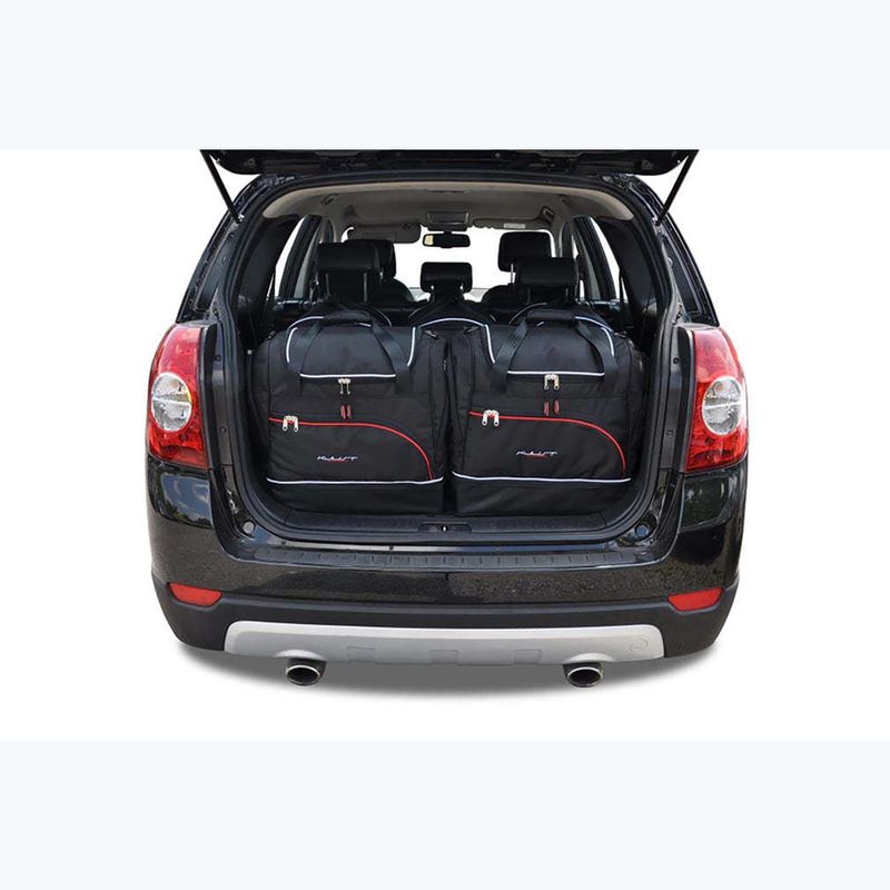 KJUST Set di borse per bagagliaio Chevrolet Captiva 2006-2010 5 pezzi nero 14