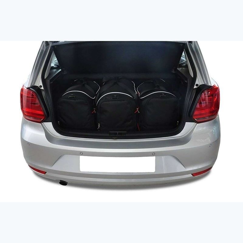 KJUST Volkswagen Polo 2009-2017 Set di borse per il bagagliaio 3 pezzi nero. 9