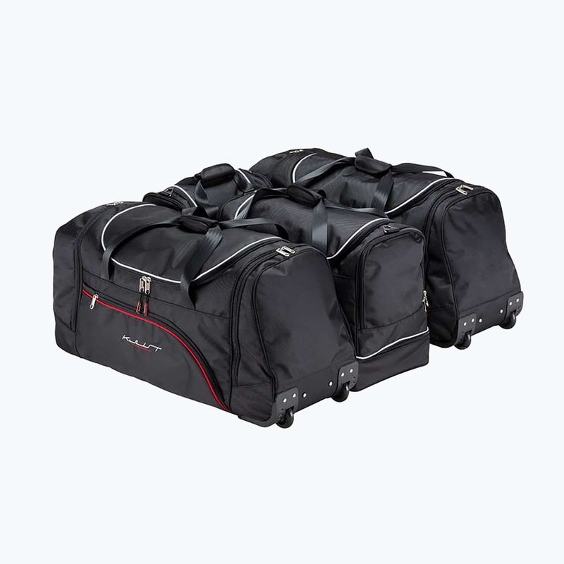 Set di borse portabagagli KJUST Peugeot 3008 2016+ 4 pezzi nero. 2