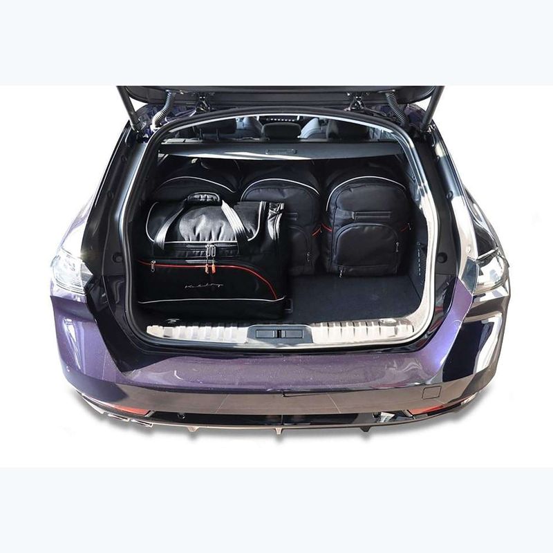 Set di borse portabagagli KJUST Peugeot 508 Sw 2018+ 5 pezzi nero. 12