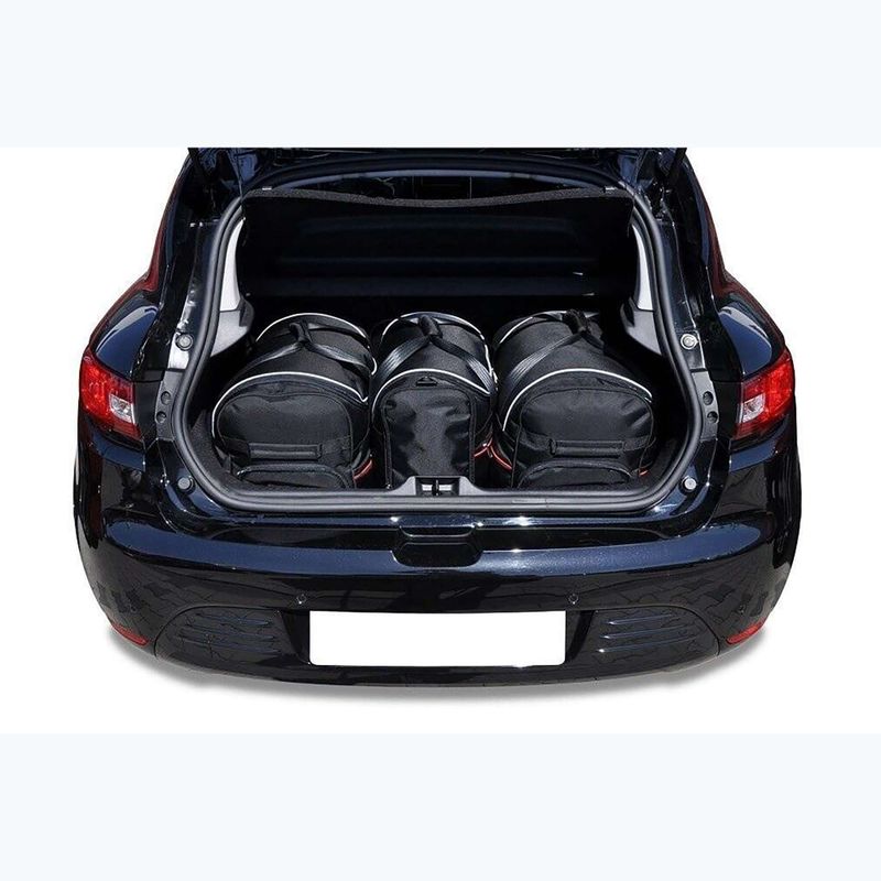 Set di borse per bagagliaio KJUST Renault Clio 2012-2019 3 pezzi nero 11