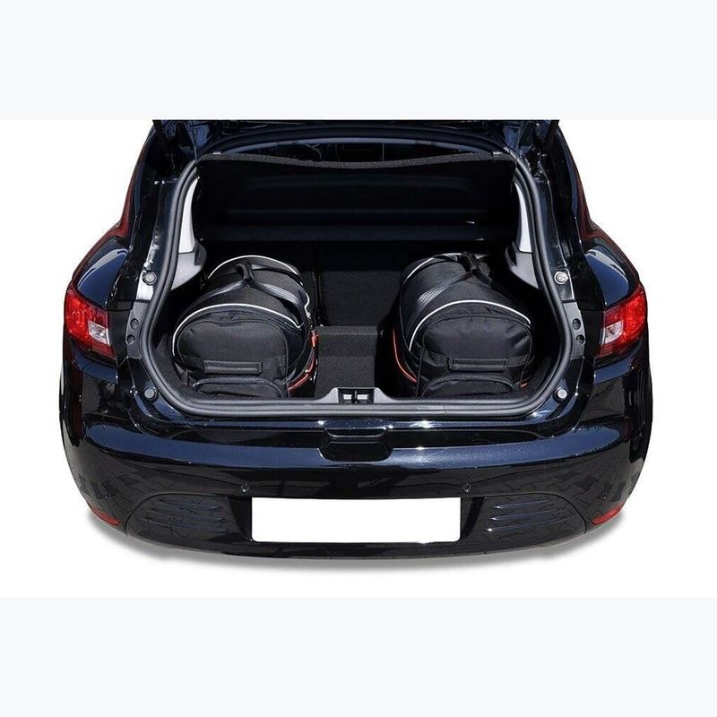 Set di borse per bagagliaio KJUST Renault Clio 2012-2019 3 pezzi nero 12