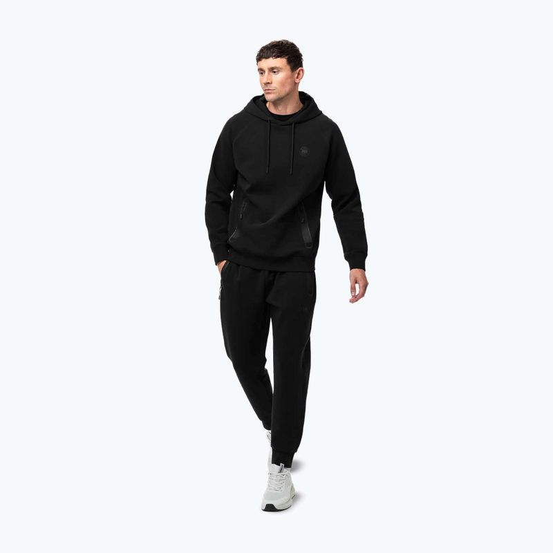 Felpa con cappuccio Pitbull Dogwood da uomo, nero 2