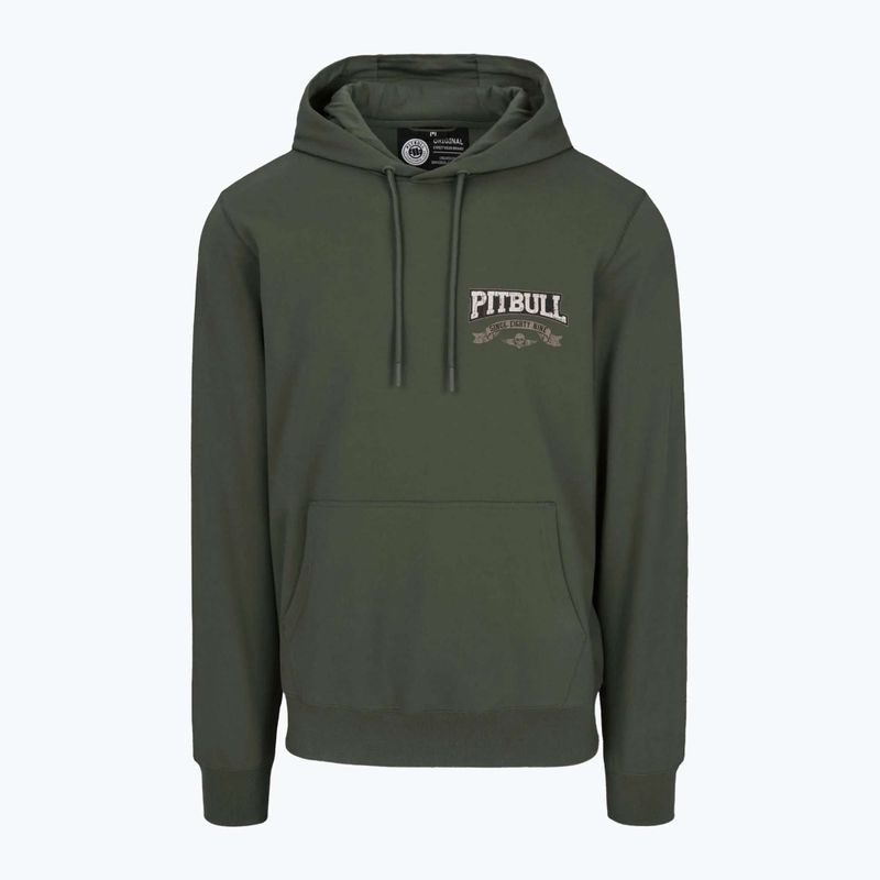 Felpa da uomo con cappuccio Pitbull Troublemaker verde antico 3