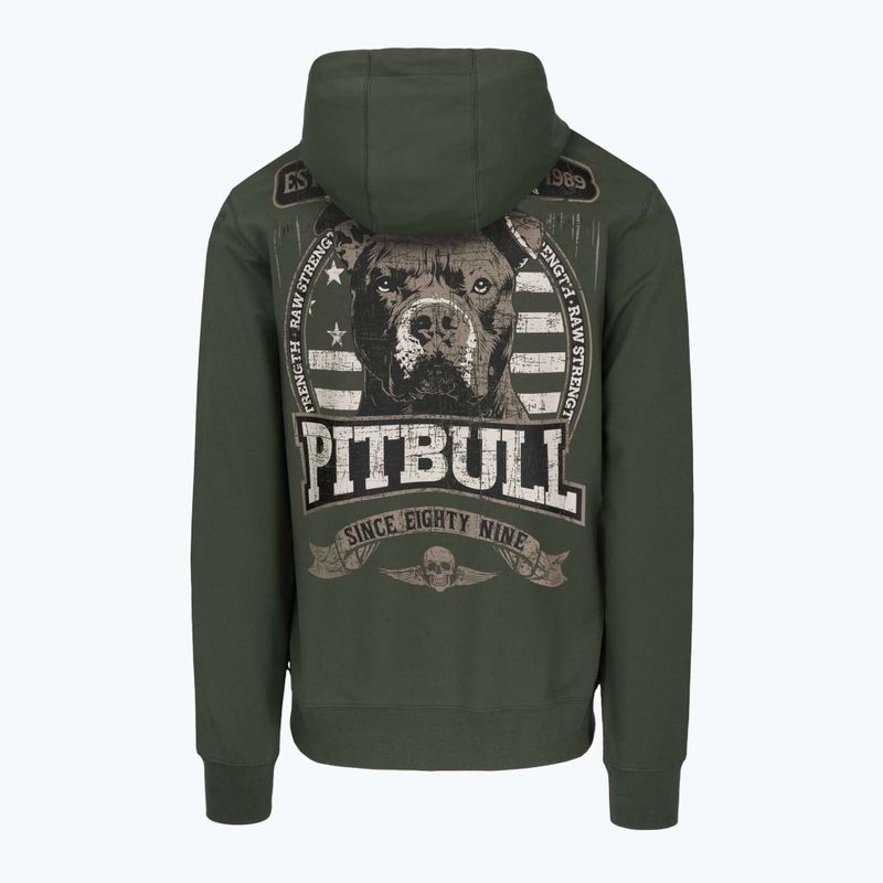 Felpa da uomo con cappuccio Pitbull Troublemaker verde antico 4